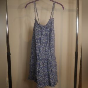 Blue Floral Mini Dress